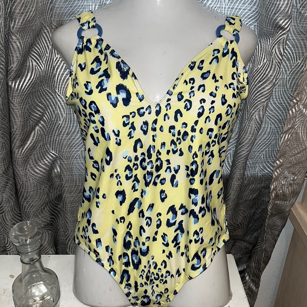 Yellow and blue bathing suit rio beach size